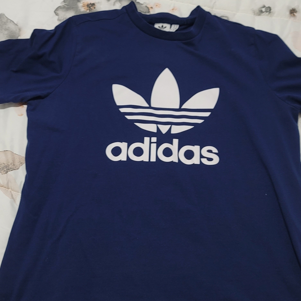 Adidas Classic Blue Tee with White Trefoil
